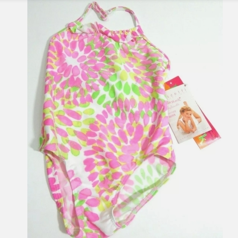 Kate Mack Floral Halter One Piece Swimsuit